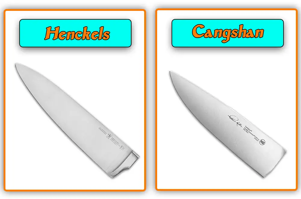 Blade Structure Cangshan vs Henckels