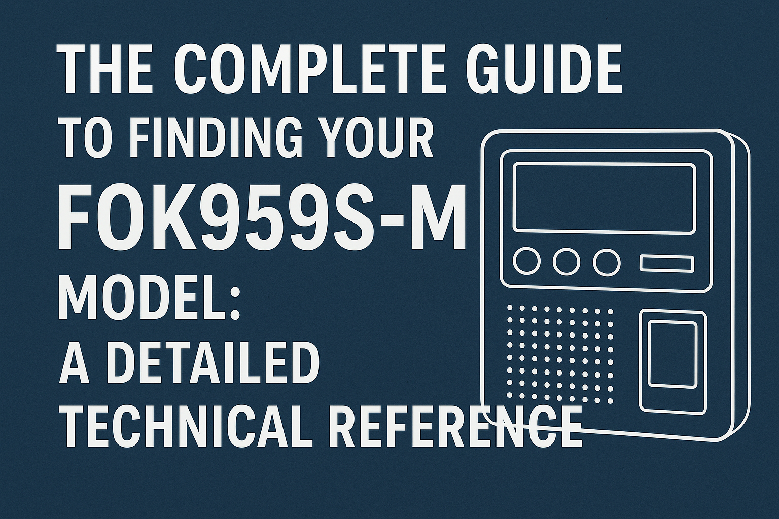How to Find FOK959S-M Model Number
